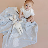 Star Moon Bunny Baby Blanket